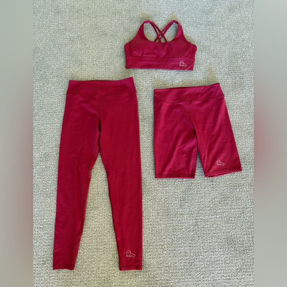 FitPlanet Activewear Set - Sports Bra + Leggings + Bike Shorts